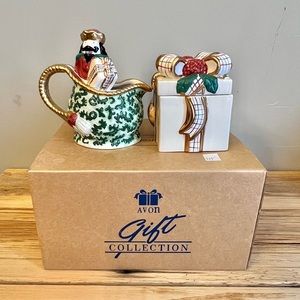 Avon St Nicholas Sugar And Creamer Ceramic Set